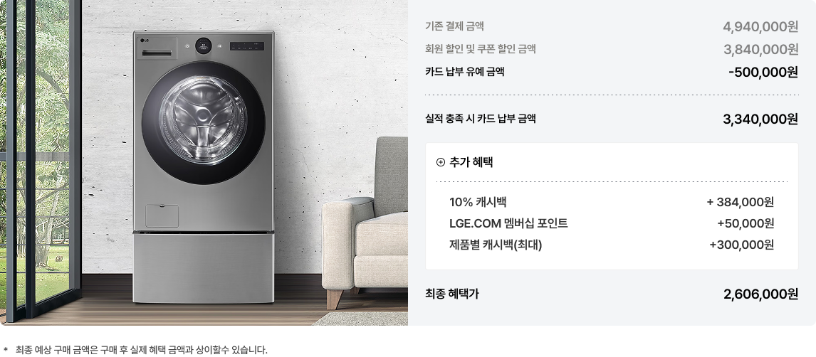 50만원 플러스 서비스 적용에 대한 내용